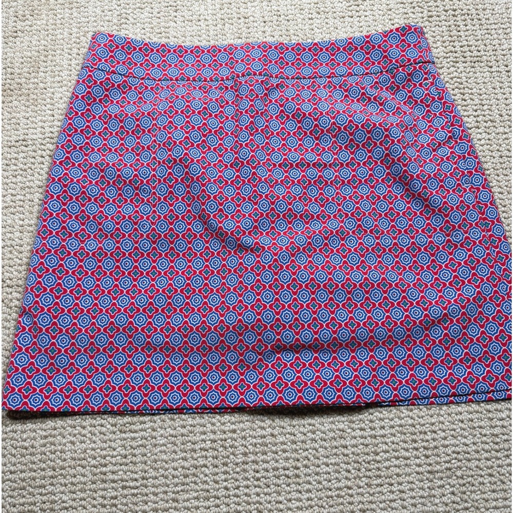 Peter Millar Element Wicking Tennis Skirt Womens 8‎ red Geometric Sporty Skort